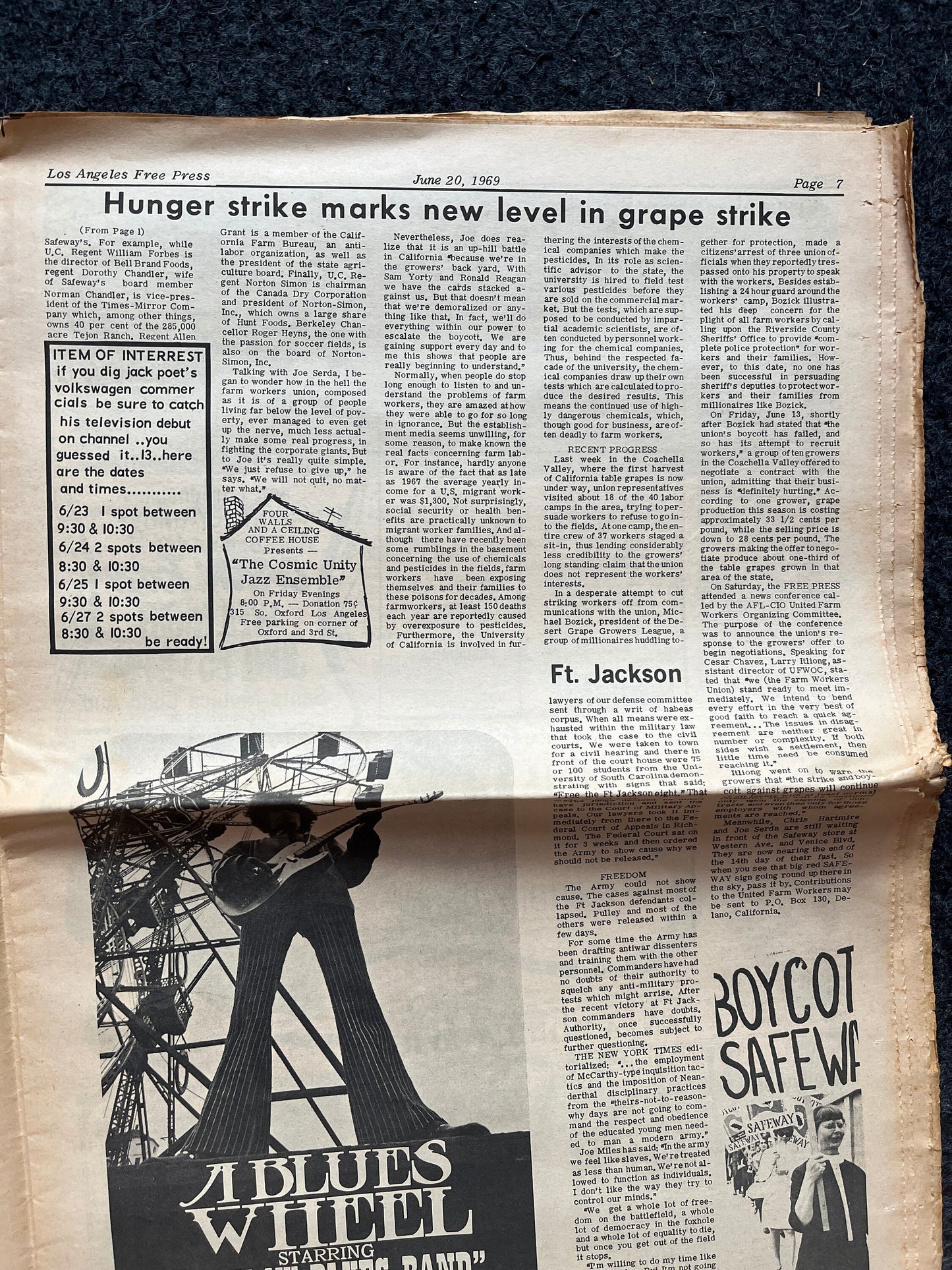 1970s CounterCulture LGBT Los Angeles Free Press, Black Panther Party, Underground Far-Left Newspaper, Vintage Newspaper, Original Newspaper