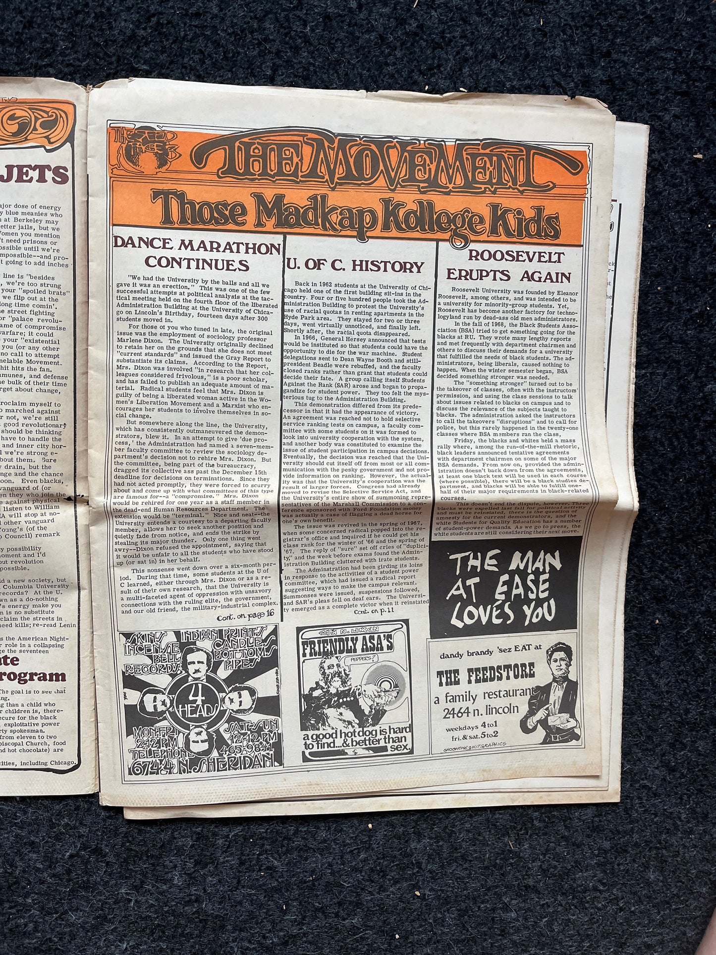 1970s Chicago Changes Underground Newspaper, Black Panther Party, Vintage Antique Collectibles, San Francisco Gifts, Anarchist Gifts,