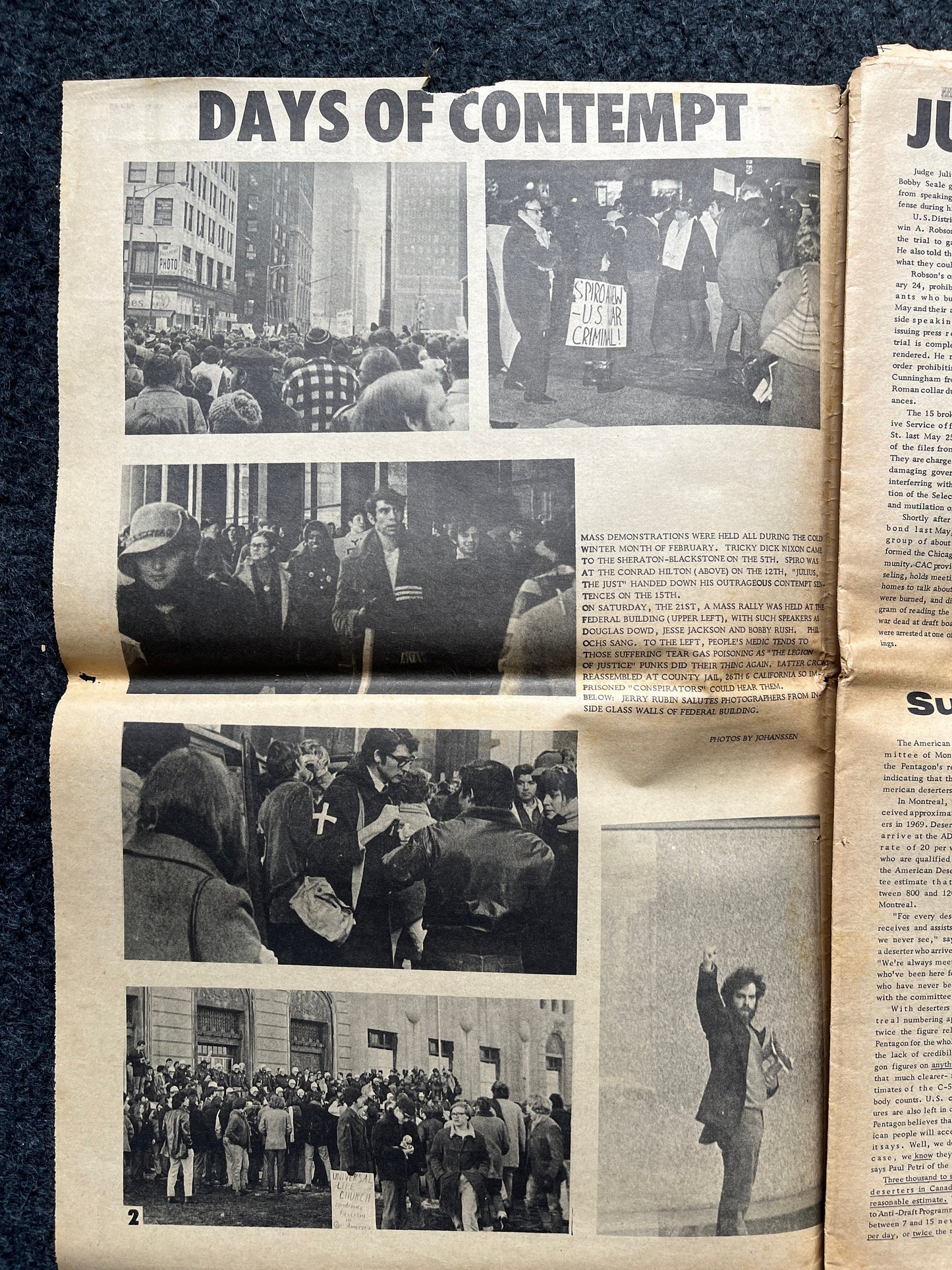 1972 Nixon in Space City Houston Texas Underground Newspaper, Black Panther Party, Vintage Antique Collectibles, Hippie Grunge Art Gifts,