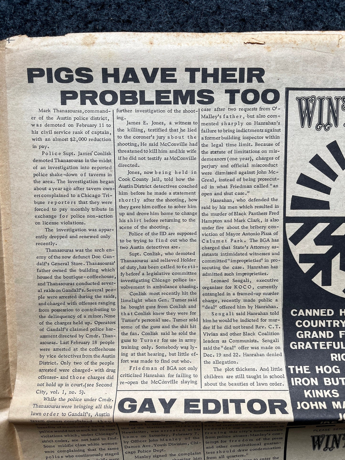1972 Nixon in Space City Houston Texas Underground Newspaper, Black Panther Party, Vintage Antique Collectibles, Hippie Grunge Art Gifts,