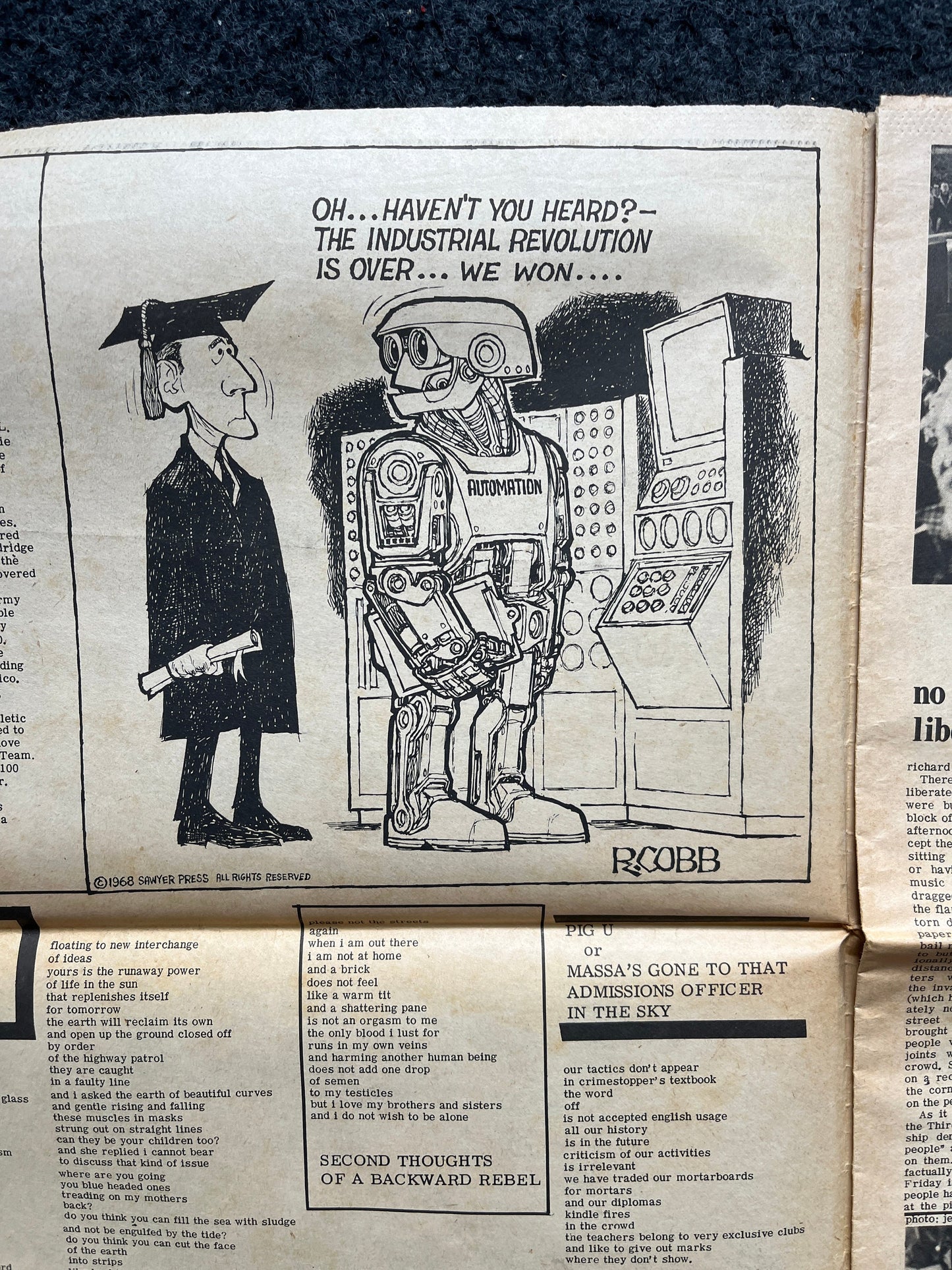 1970s Native American Underground Newspaper, Black Panther Party, Vintage Antique Collectibles, San Francisco Gifts, Indian Artwork