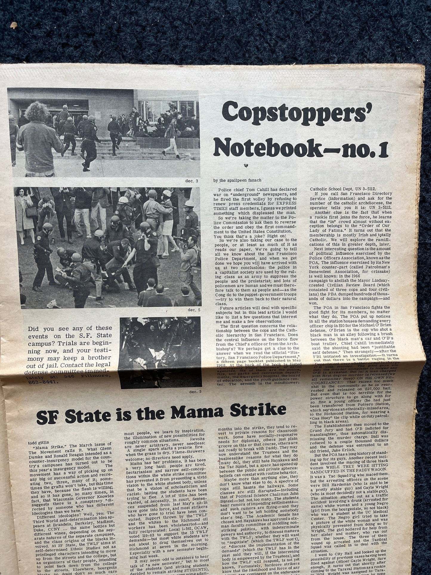 1970s Native American Underground Newspaper, Black Panther Party, Vintage Antique Collectibles, San Francisco Gifts, Indian Artwork