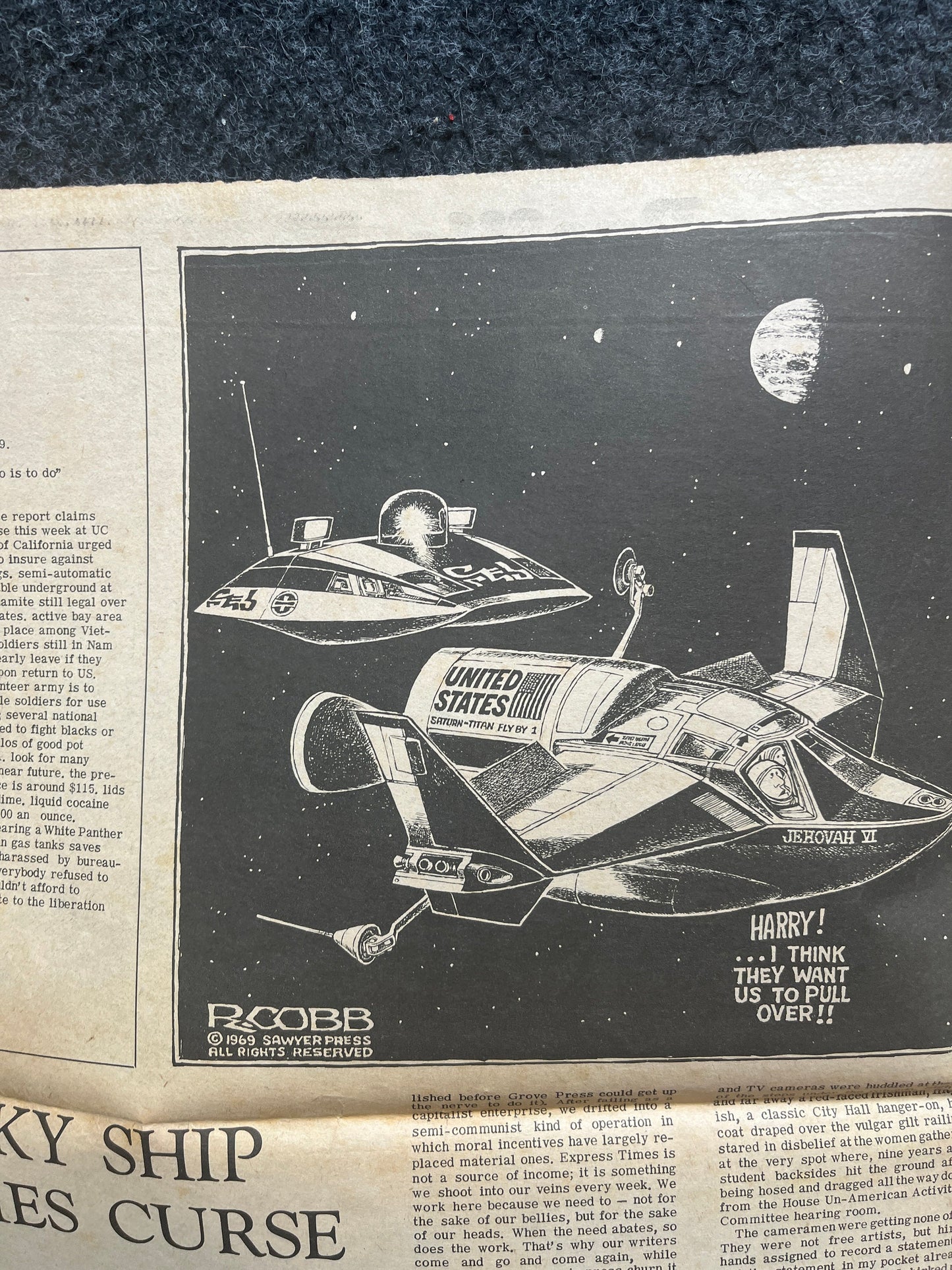 1970s Native American Underground Newspaper, Black Panther Party, Vintage Antique Collectibles, San Francisco Gifts, Indian Artwork