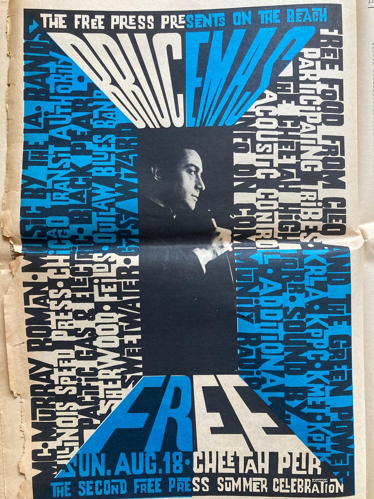1970s CounterCulture LGBT Los Angeles Free Press, Black Panther Party, Underground Far-Left Newspaper, Vintage Newspaper, Original Newspaper