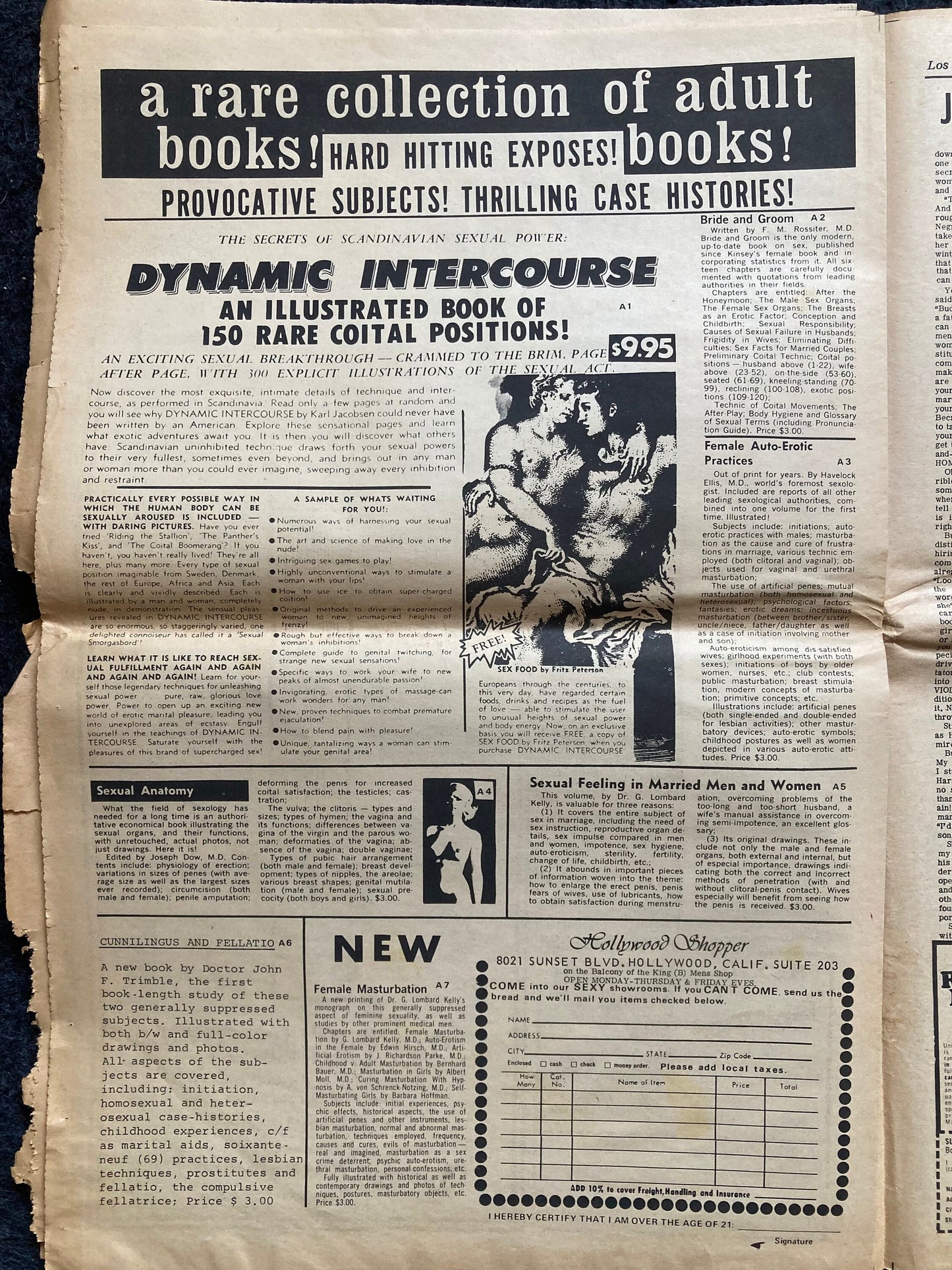 1970s CounterCulture LGBT Los Angeles Free Press, Black Panther Party, Underground Far-Left Newspaper, Vintage Newspaper, Original Newspaper