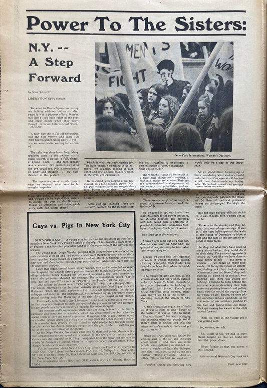 1970s Space City Houston Texas Underground Newspaper, Black Panther Party, Vintage Antique Collectibles, Hippie Grunge Art Gifts,