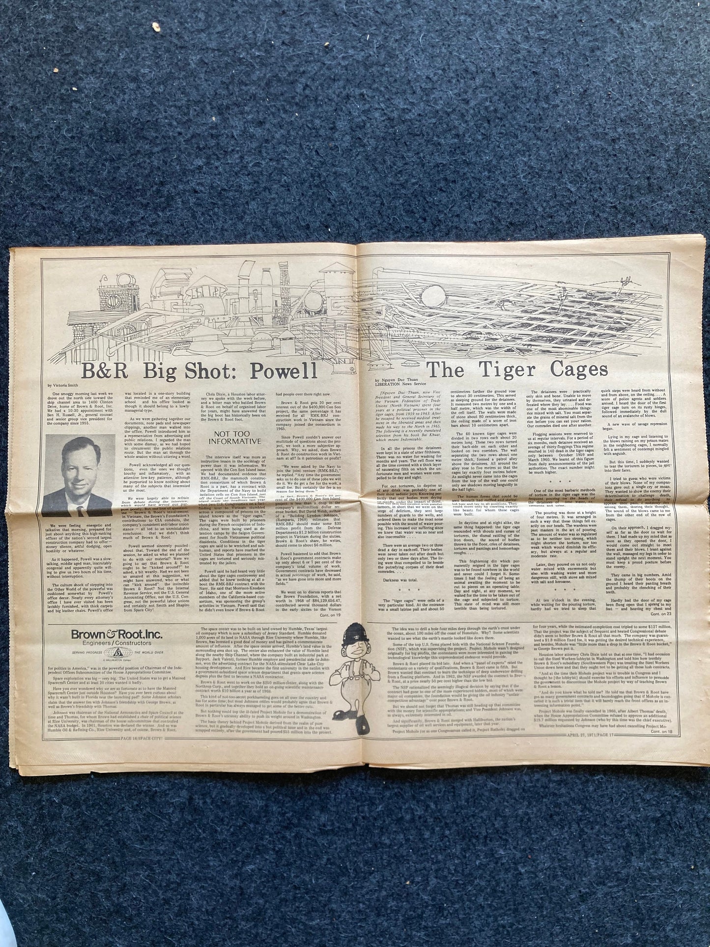 1970s Space City Houston Texas Underground Newspaper, Black Panther Party, Vintage Antique Collectibles, Hippie Grunge Art Gifts,
