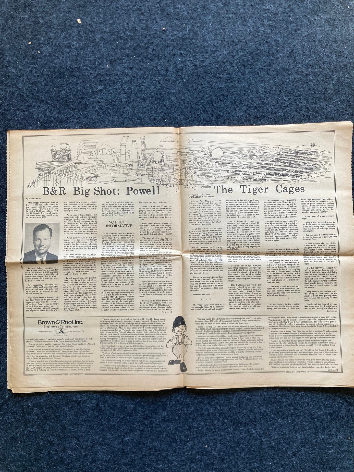 1970s Space City Houston Texas Underground Newspaper, Black Panther Party, Vintage Antique Collectibles, Hippie Grunge Art Gifts,