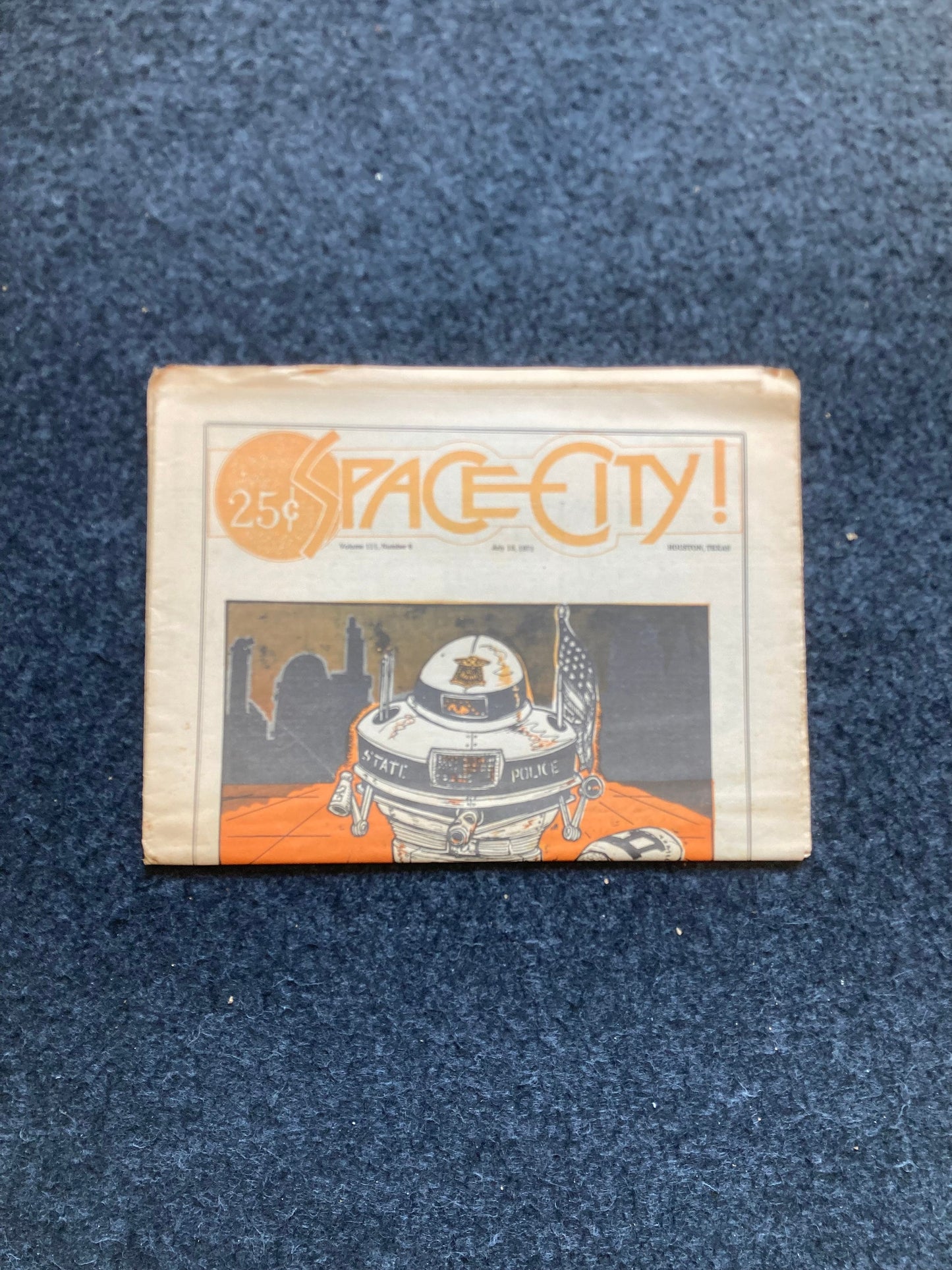 1970s Space City Houston Texas Underground Newspaper, Black Panther Party, Vintage Antique Collectibles, Hippie Grunge Art Gifts,