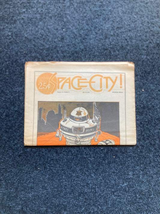 1970s Space City Houston Texas Underground Newspaper, Black Panther Party, Vintage Antique Collectibles, Hippie Grunge Art Gifts,