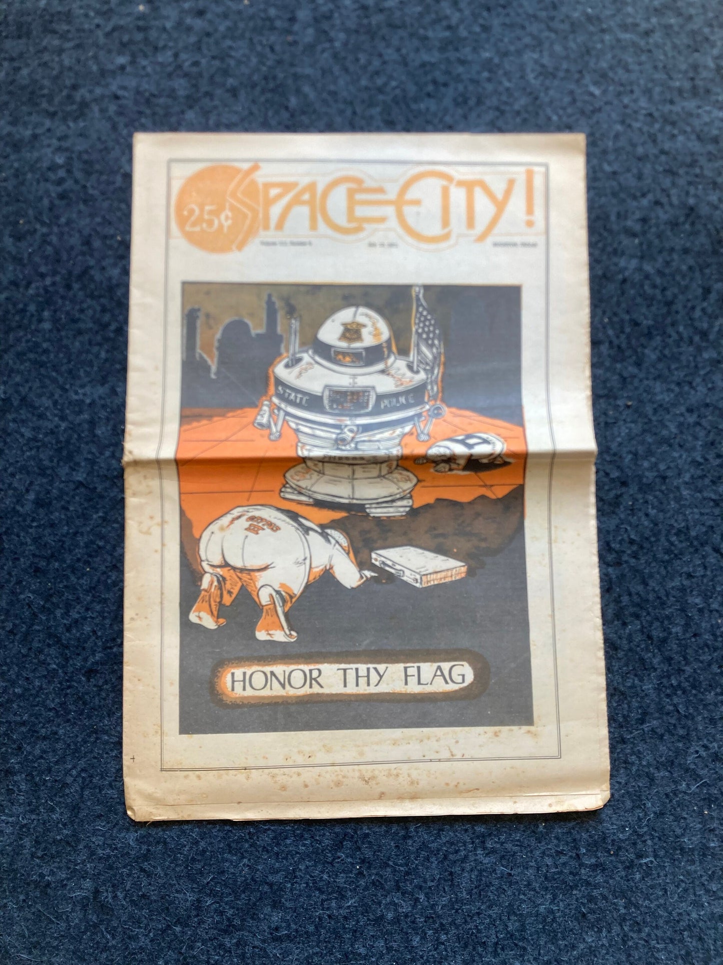 1970s Space City Houston Texas Underground Newspaper, Black Panther Party, Vintage Antique Collectibles, Hippie Grunge Art Gifts,