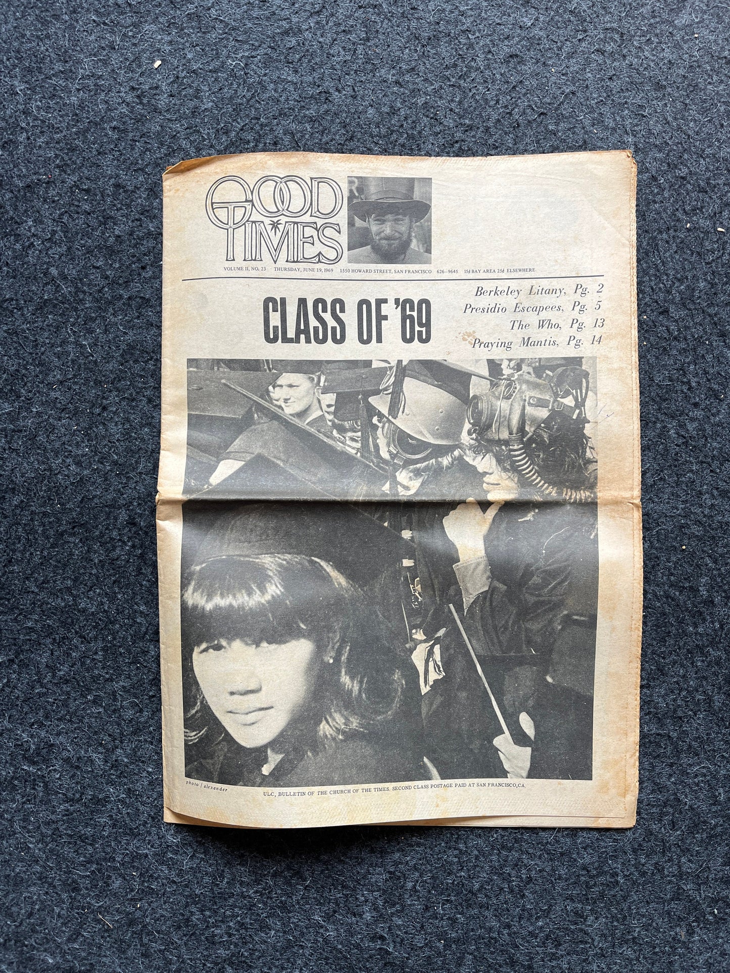1970s Tim Leary Psychedelic High Times Underground Newspaper, Black Panther Party, Vintage Antique Collectibles, Hippie Grunge Art Gifts