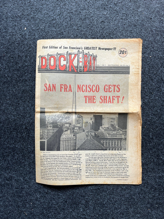 1970s San Francisco Underground Newspaper, Black Panther Party, Vintage Antique Collectibles, San Francisco Gifts, TransAmerica Tower