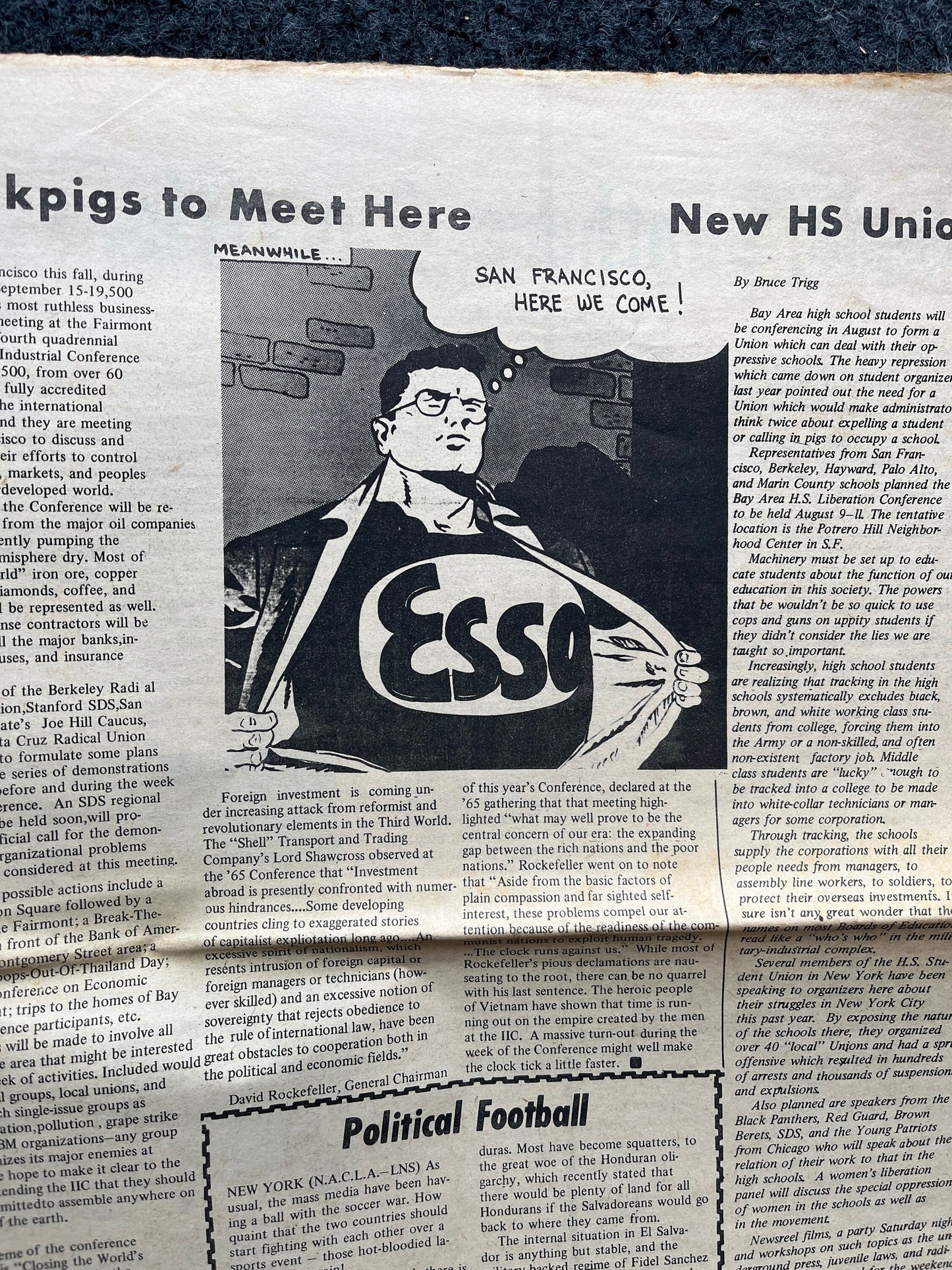 1970s San Francisco Underground Newspaper, Black Panther Party, Vintage Antique Collectibles, San Francisco Gifts, TransAmerica Tower