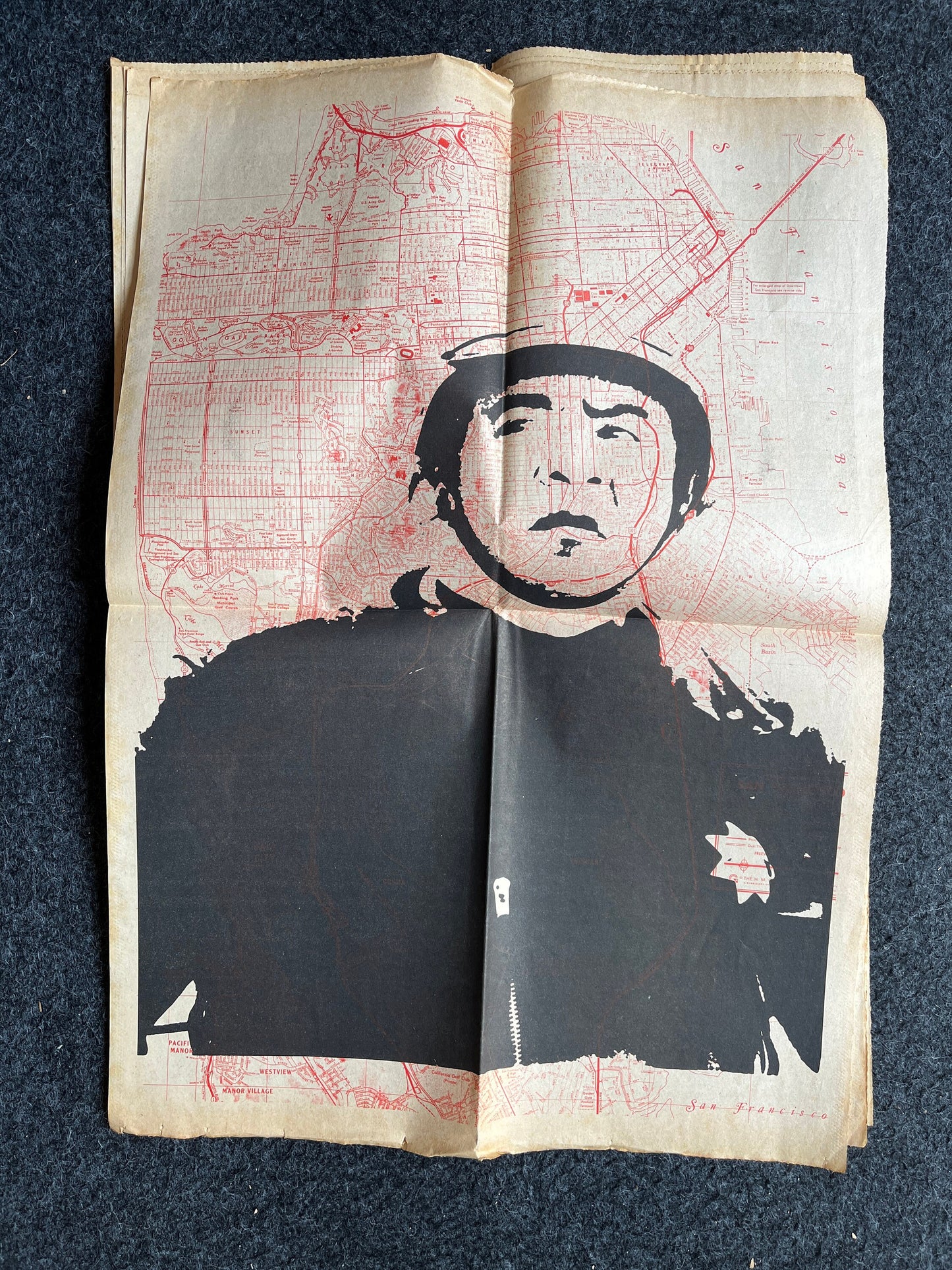 1970s San Francisco Underground Newspaper, Black Panther Party, Vintage Antique Collectibles, San Francisco Gifts, TransAmerica Tower