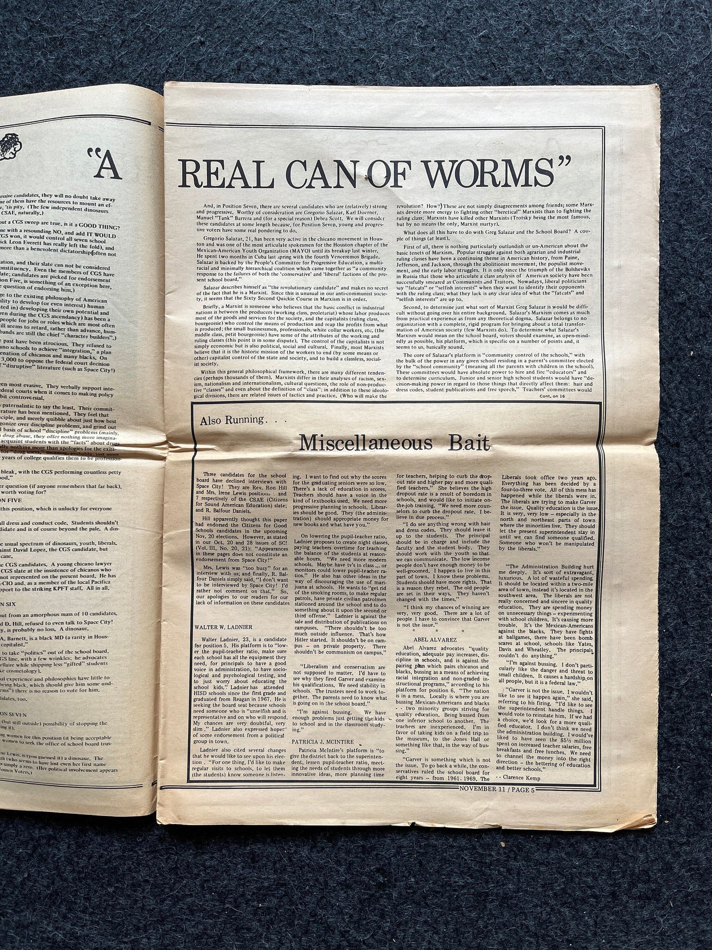 1970s Space City Houston Texas Underground Newspaper, Black Panther Party, Vintage Antique Collectibles, Hippie Grunge Art Gifts,