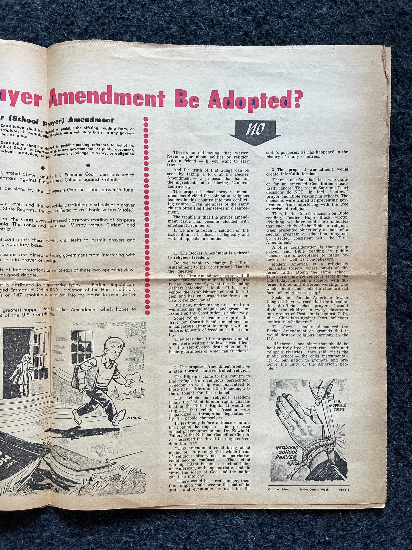 1970s Children Cold War Newspaper, Vintage Antique Collectibles, Biology Evolution Giftts, Educational Item, Gifts for Teacher, Gift for Kid