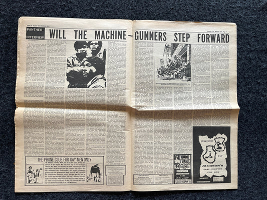 1970s Vietnam War Ends Nixon, Berkeley Bark CounterCulture, Black Panther Party, Underground Newspaper, Vintage Newspaper, San Francisco