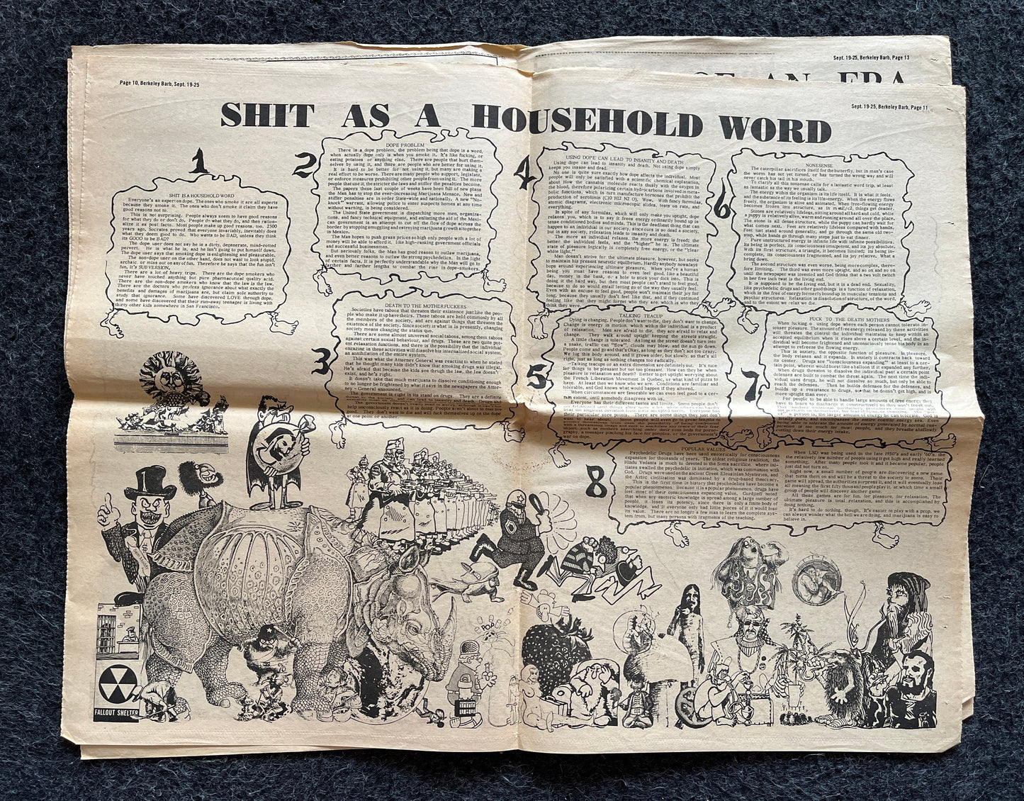 1970s Berkeley Bark CounterCulture, Black Panther Party, Underground Newspaper, Vintage Newspaper, San Francisco California, Black Gifts