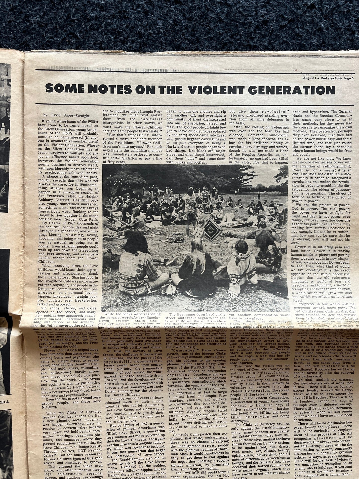 1970s Berkeley Bark CounterCulture, Black Panther Party, Underground Newspaper, Vintage Newspaper, San Francisco California, Black Gifts