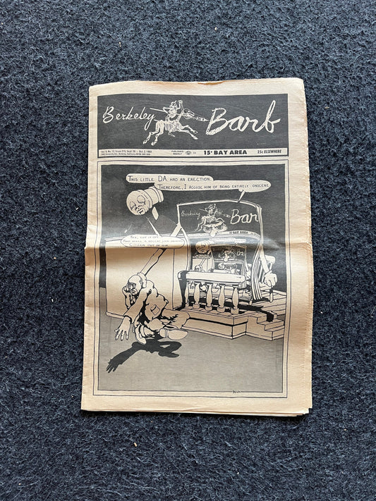 1970s Berkeley Bark CounterCulture, Black Panther Party, Underground Newspaper, Vintage Newspaper, San Francisco California, Black Gifts