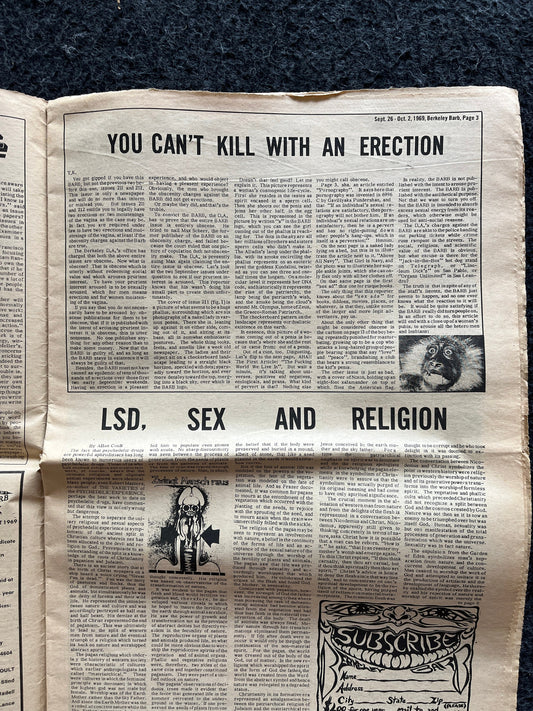 1970s Berkeley Bark CounterCulture, Black Panther Party, Underground Newspaper, Vintage Newspaper, San Francisco California, Black Gifts