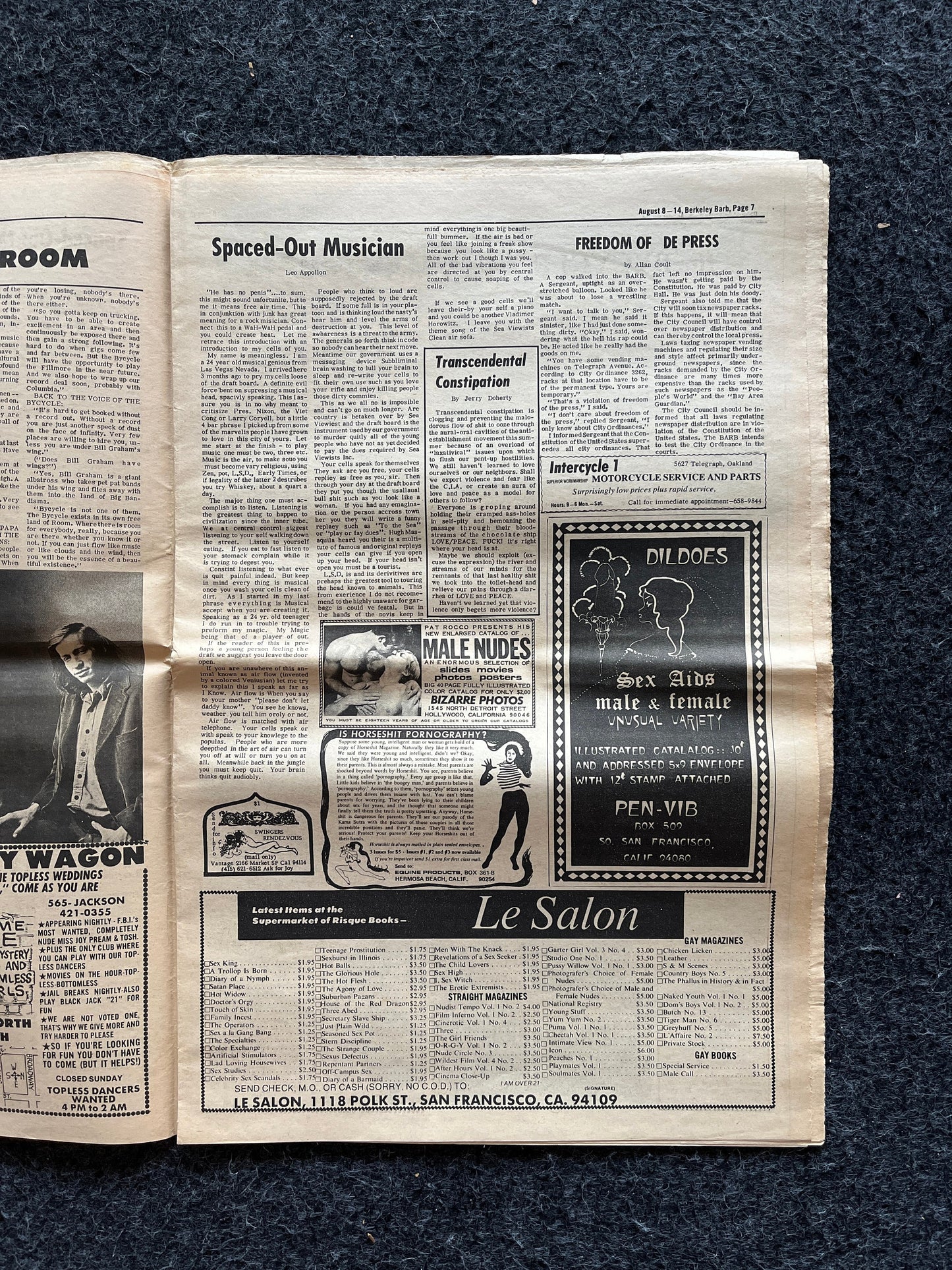 1970s Berkeley Bark CounterCulture, Black Panther Party, Underground Newspaper, Vintage Newspaper, San Francisco California, Black Gifts