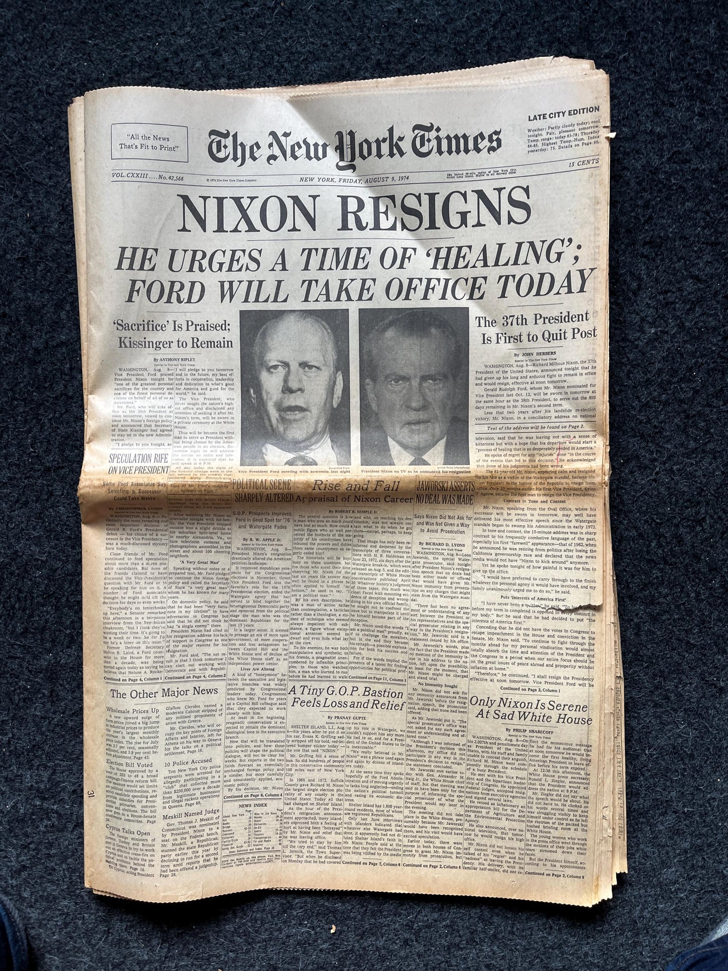 1974 Richard Nixon Resigns from Presidency, US Presidents, US Politics, Gifts for Republicans, Gifts for Conservatives, US Politics Art