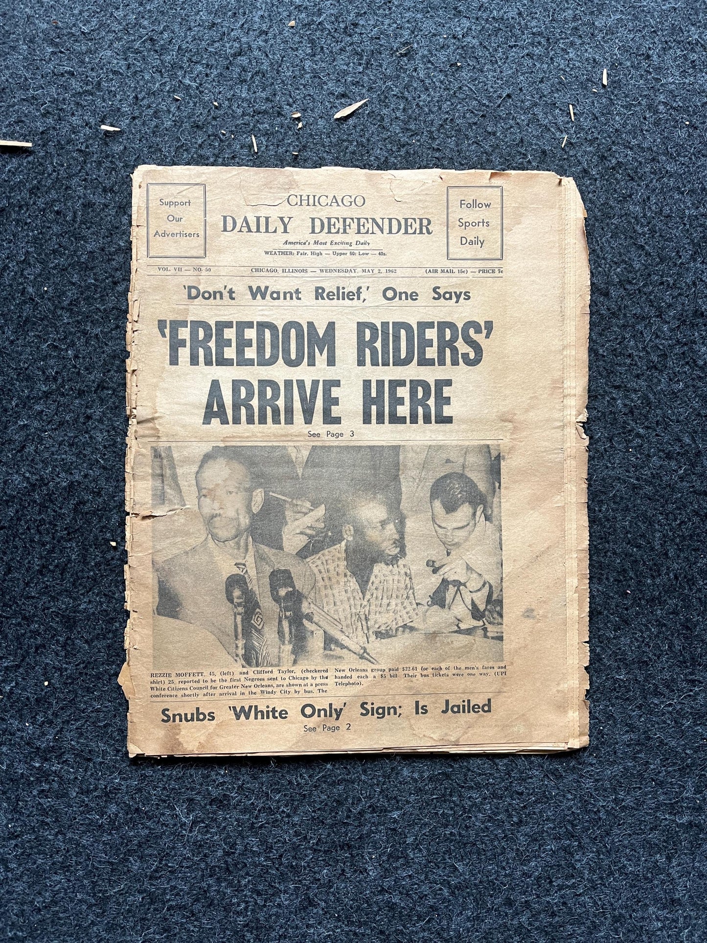 1962 Freedom Rights Civil Rights Newspaper , Vintage Antique Collectibles, Original Childrens Educational Item, Gifts for Teachers