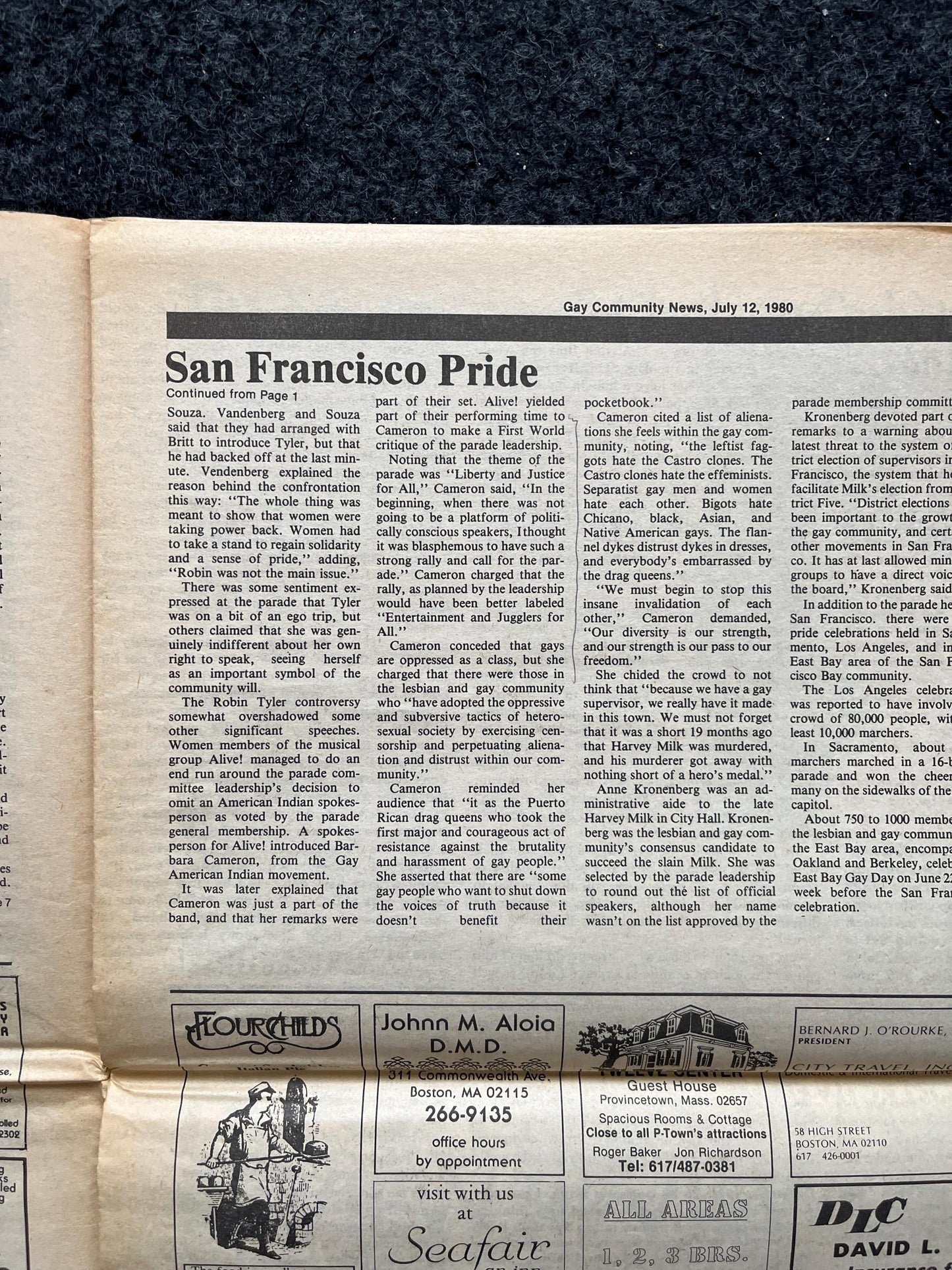 Vintage 1980s Boston LGBT Newspaper, LGBTQIA Memorabilia, Queer Gifts Artworks, Lesbian gift, Trans Acceptance, Gay Books Magazines,