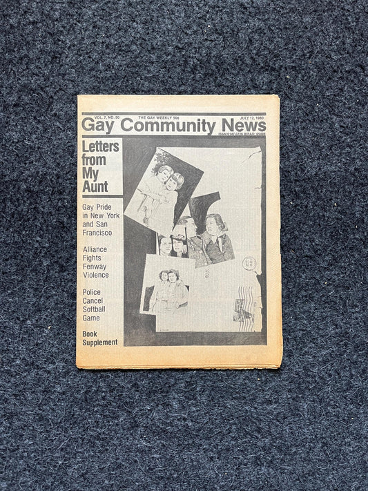 Vintage 1980s Boston LGBT Newspaper, LGBTQIA Memorabilia, Queer Gifts Artworks, Lesbian gift, Trans Acceptance, Gay Books Magazines,