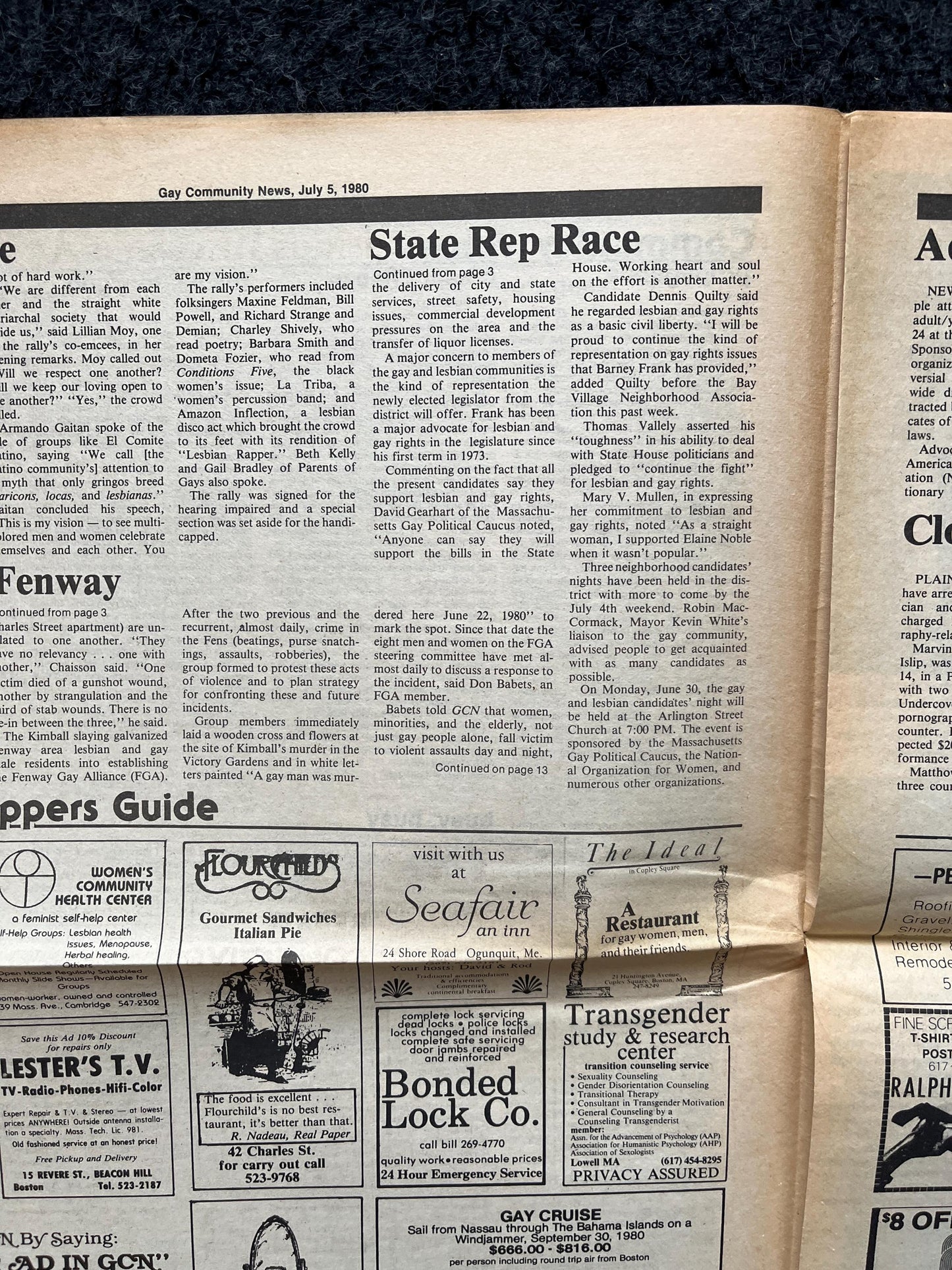 Vintage Boston Pride 1980s LGBT  Newspaper, LGBTQIA Memorabilia, Queer Gifts Artworks, Lesbian gift, Trans Acceptance, Gay Books Magazine
