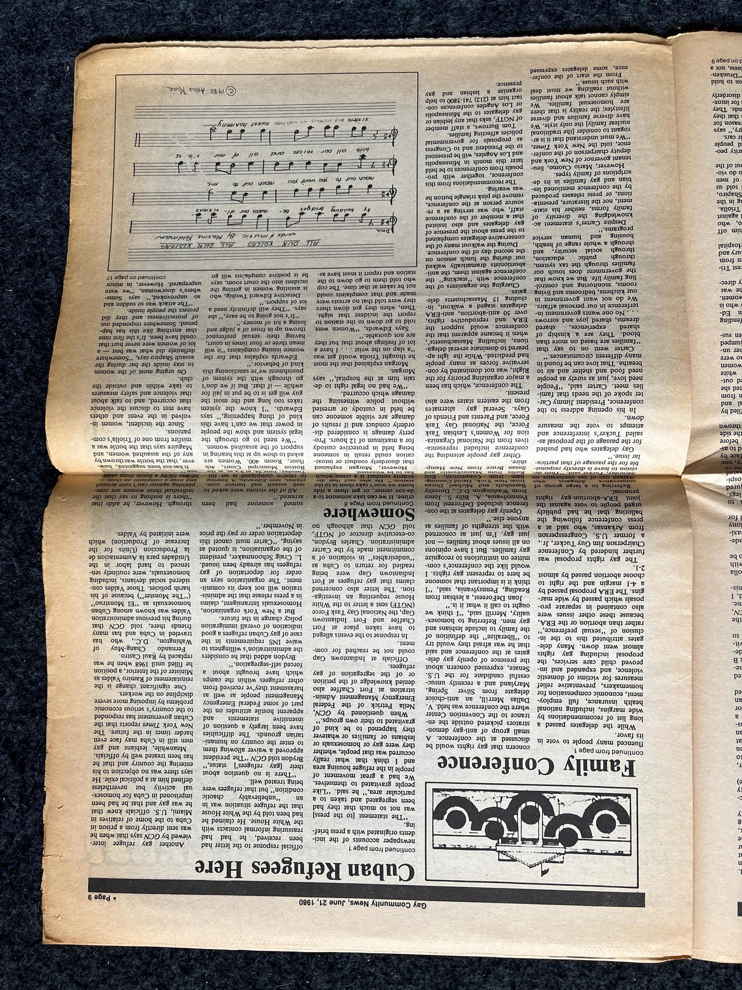 Vintage 1980s LGBT Maurice Kenny Newspaper, LGBTQIA Memorabilia, Queer Gifts Artworks, Lesbian gift, Trans Acceptance, Gay Books Magazines,