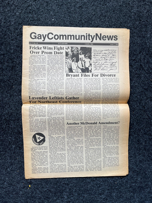 Vintage 1980s LGBT Newspaper, LGBTQIA Memorabilia, Queer Gifts Artworks, Lesbian gift, Trans Acceptance, Gay Books Magazines, Boston History
