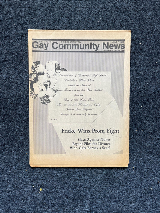 Vintage 1980s LGBT Newspaper, LGBTQIA Memorabilia, Queer Gifts Artworks, Lesbian gift, Trans Acceptance, Gay Books Magazines, Boston History