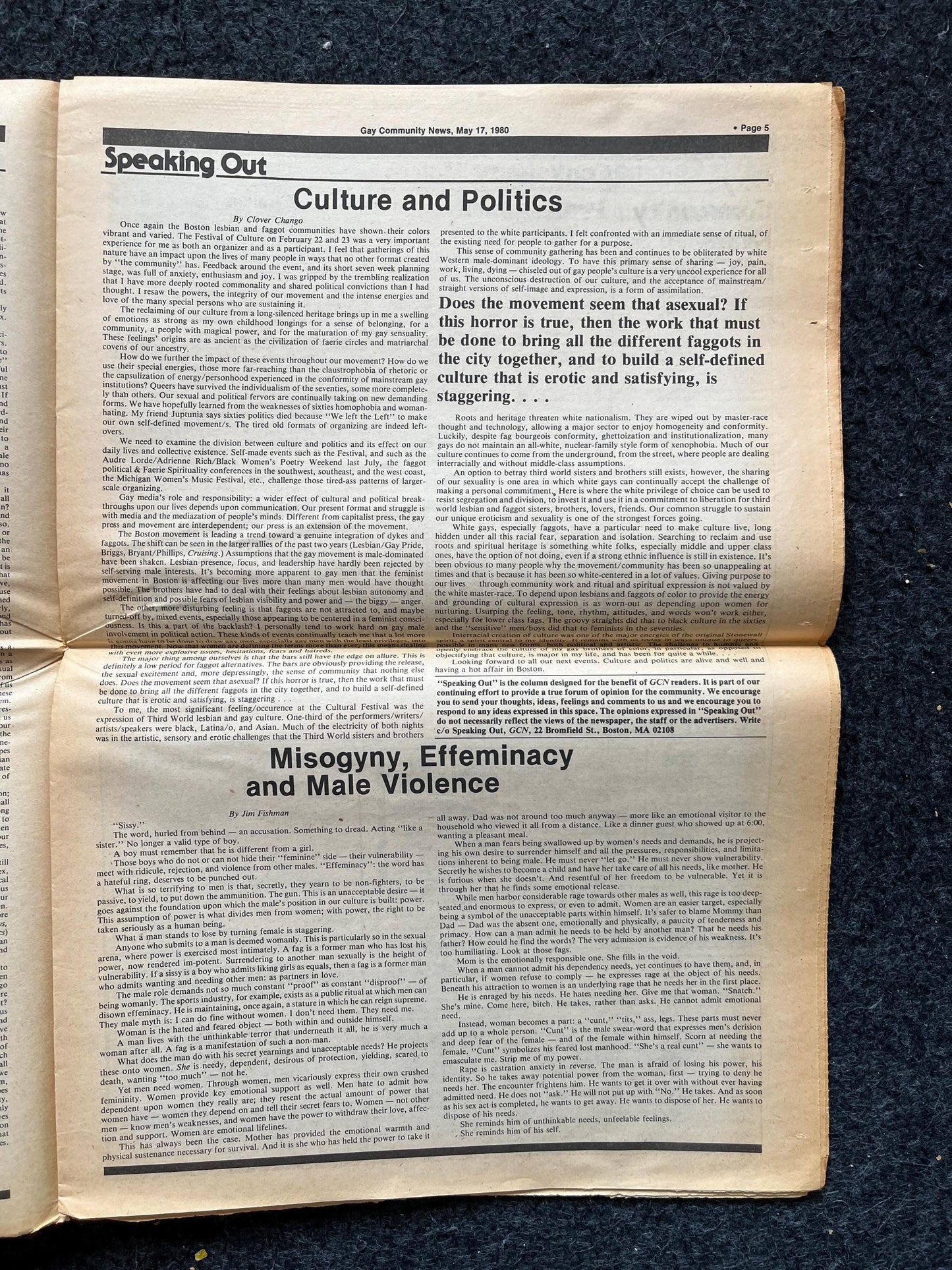 1980s LGBT Newspaper, LGBTQIA Memorabilia, Queer Gifts Artworks, Lesbian gift, Underground Newspaper, Gay Books Magazines, Boston History
