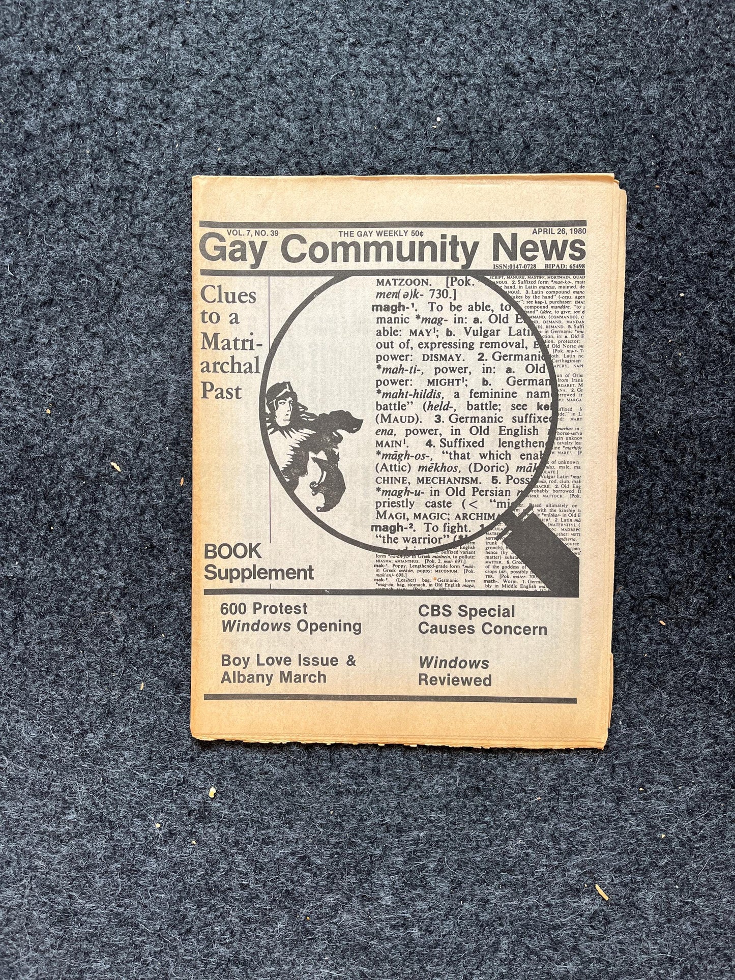 1980s LGBT Newspaper, LGBTQIA Memorabilia, Queer Gifts Artworks, Lesbian gift, Underground Newspaper, Gay Books Magazines, Boston History