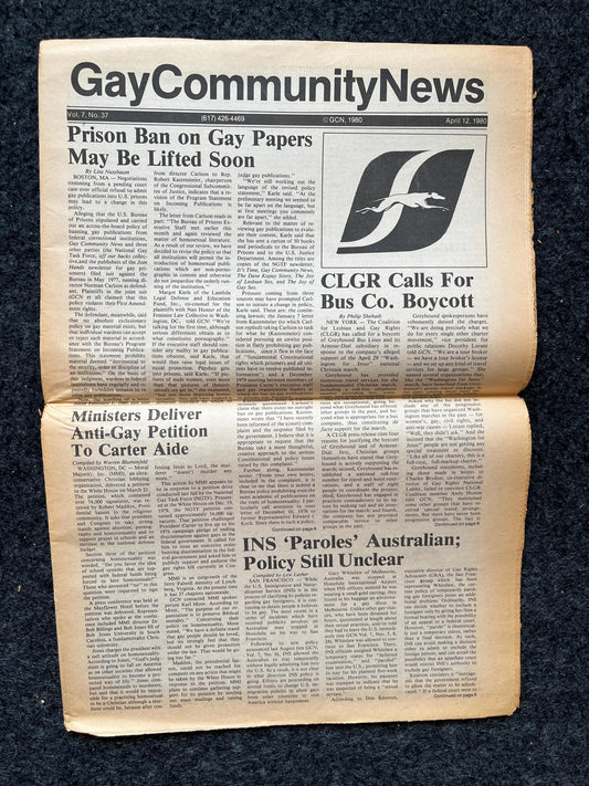 1980s LGBT Newspaper, LGBTQIA Memorabilia, Queer Gifts Artworks, Lesbian gift, Underground Newspaper, Gay Books Magazines, Boston History