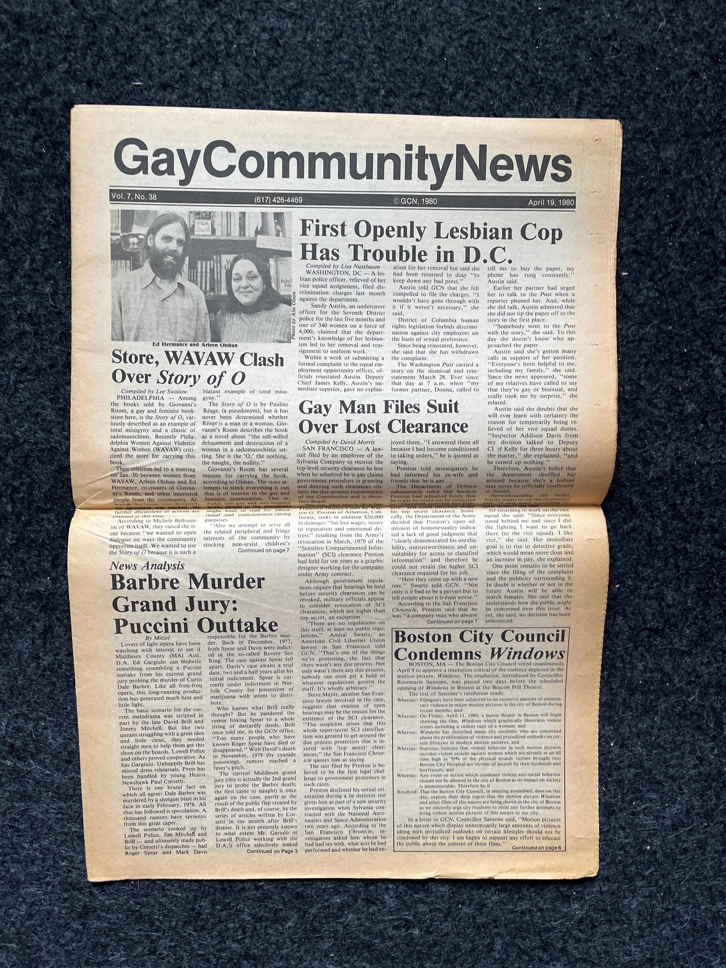 1980s LGBT Newspaper, LGBTQIA Memorabilia, Queer Gifts Artworks, Lesbian gift, Underground Newspaper, Gay Books Magazines, Boston History