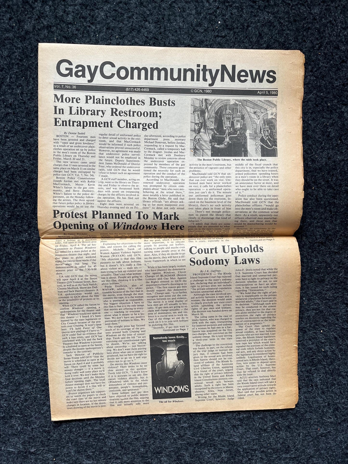 1980s LGBT Newspaper, LGBTQIA Memorabilia, Queer Gifts Artworks, Lesbian gift, Underground Newspaper, Gay Books Magazines, Boston History