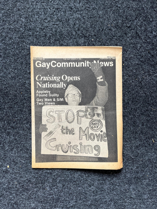 1980s LGBT Cruising Movie Newspaper, LGBTQIA Memorabilia, Queer Gifts Artworks, Lesbian gift, Underground Newspaper, Boston History