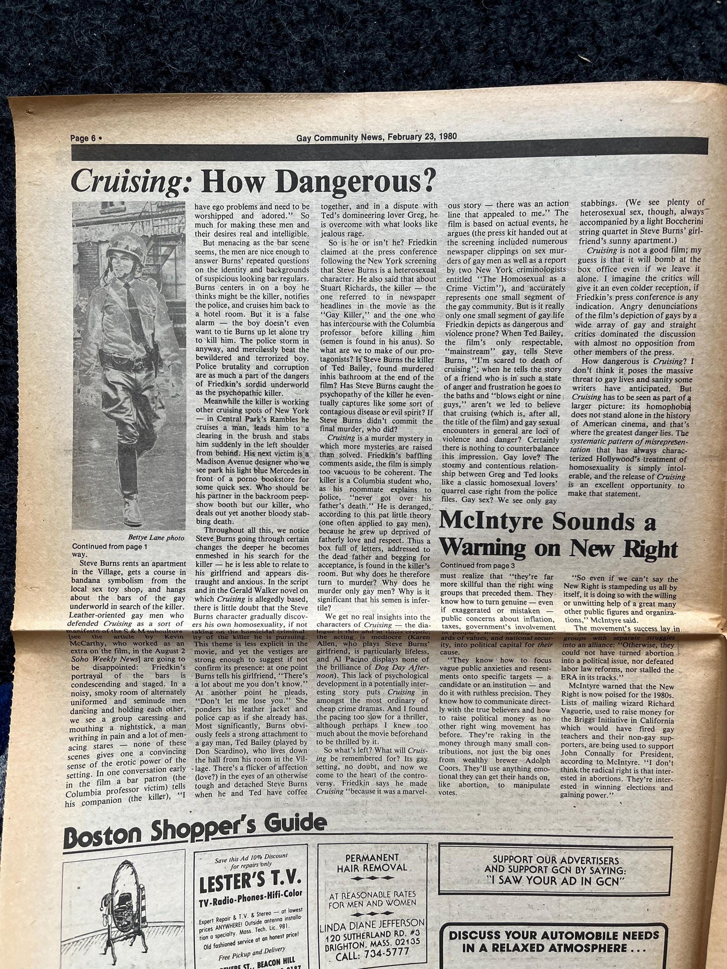 1980s LGBT Cruising Movie Newspaper, LGBTQIA Memorabilia, Queer Gifts Artworks, Lesbian gift, Underground Newspaper, Boston History