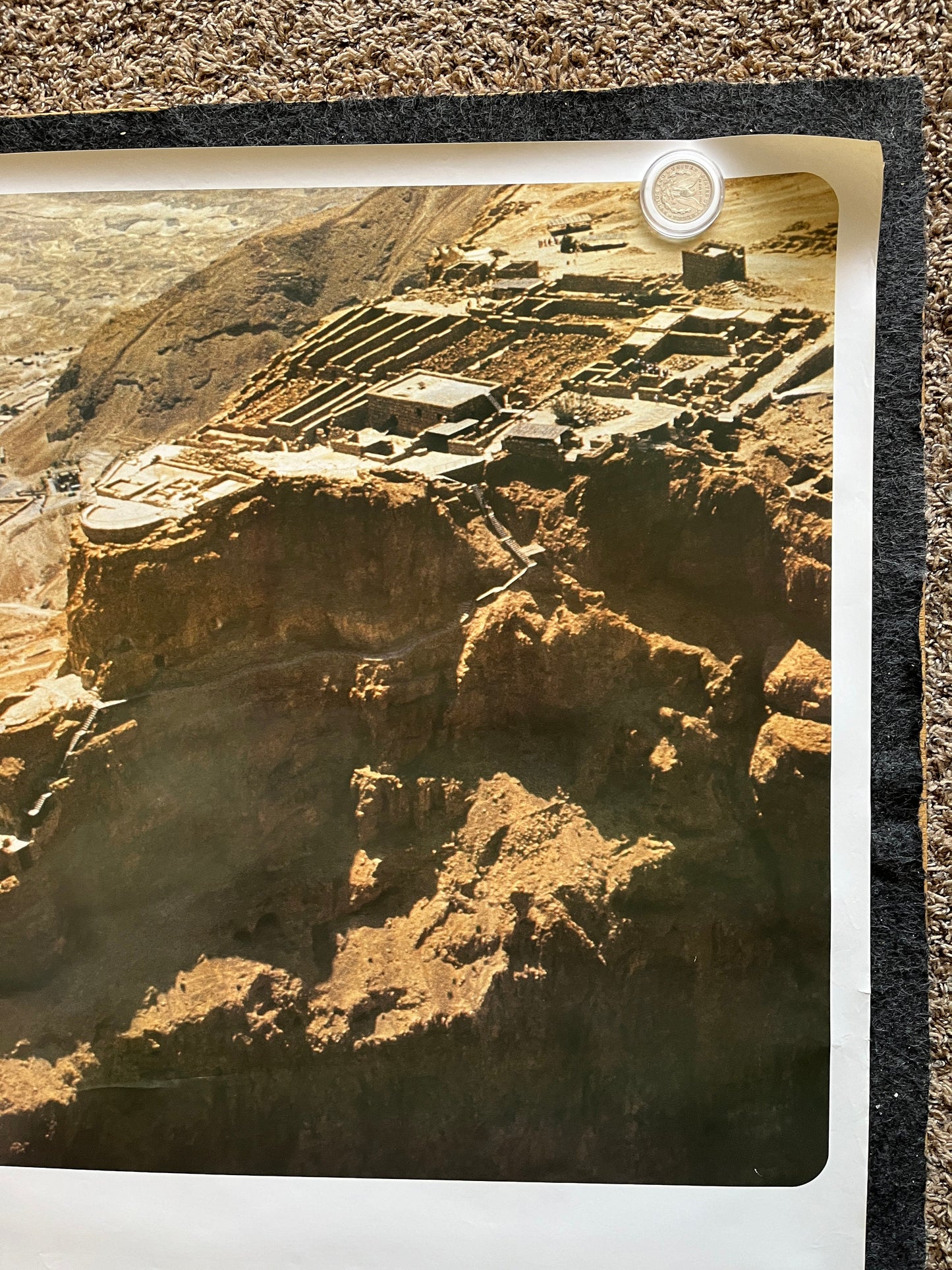 Vintage 1980s Massada Israel Travel Poster - Vintage Advertising Jewish Travel Poster, Vintage Photography, 27 x 39 Aviation Poster
