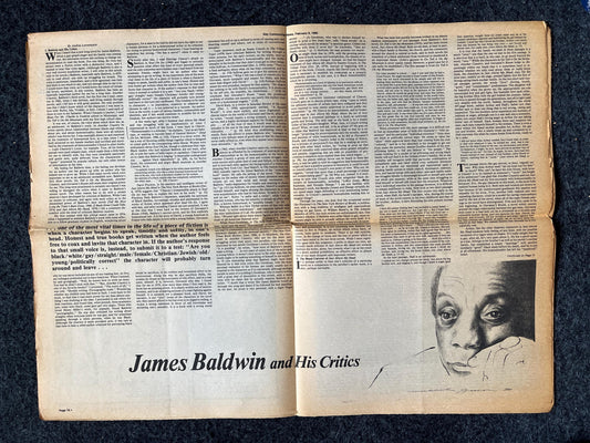 1980s James Baldwin LGBT Newspaper, LGBTQIA Memorabilia, Queer Gifts Artworks, Lesbian gift, Underground Newspaper, Gay Books Magazines,