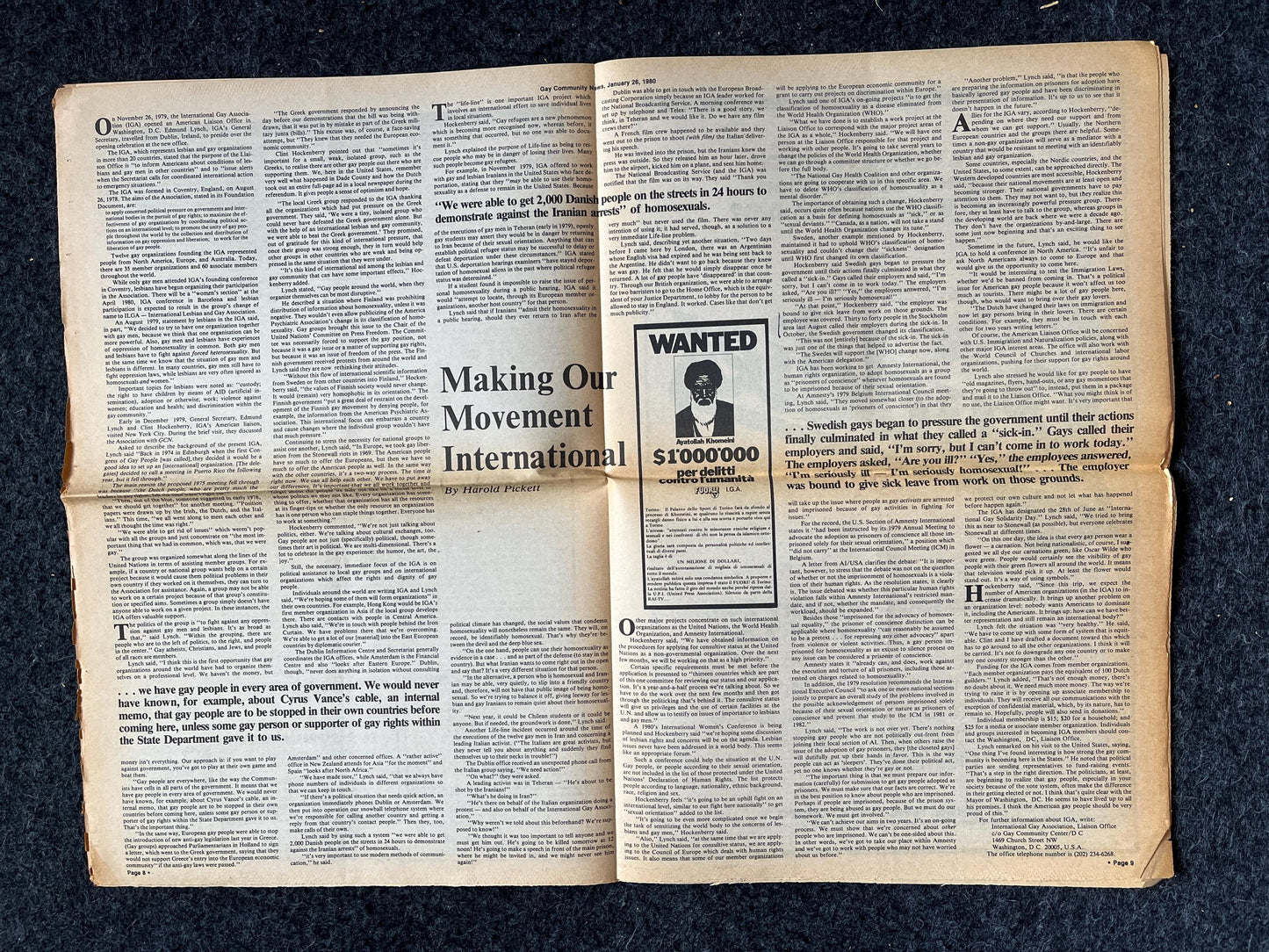 1980s American Lesbian in Paris Newspaper, LGBTQIA Memorabilia, Queer Gifts Artworks, Lesbian gift, Trans Acceptance, Gay Books Magazines,