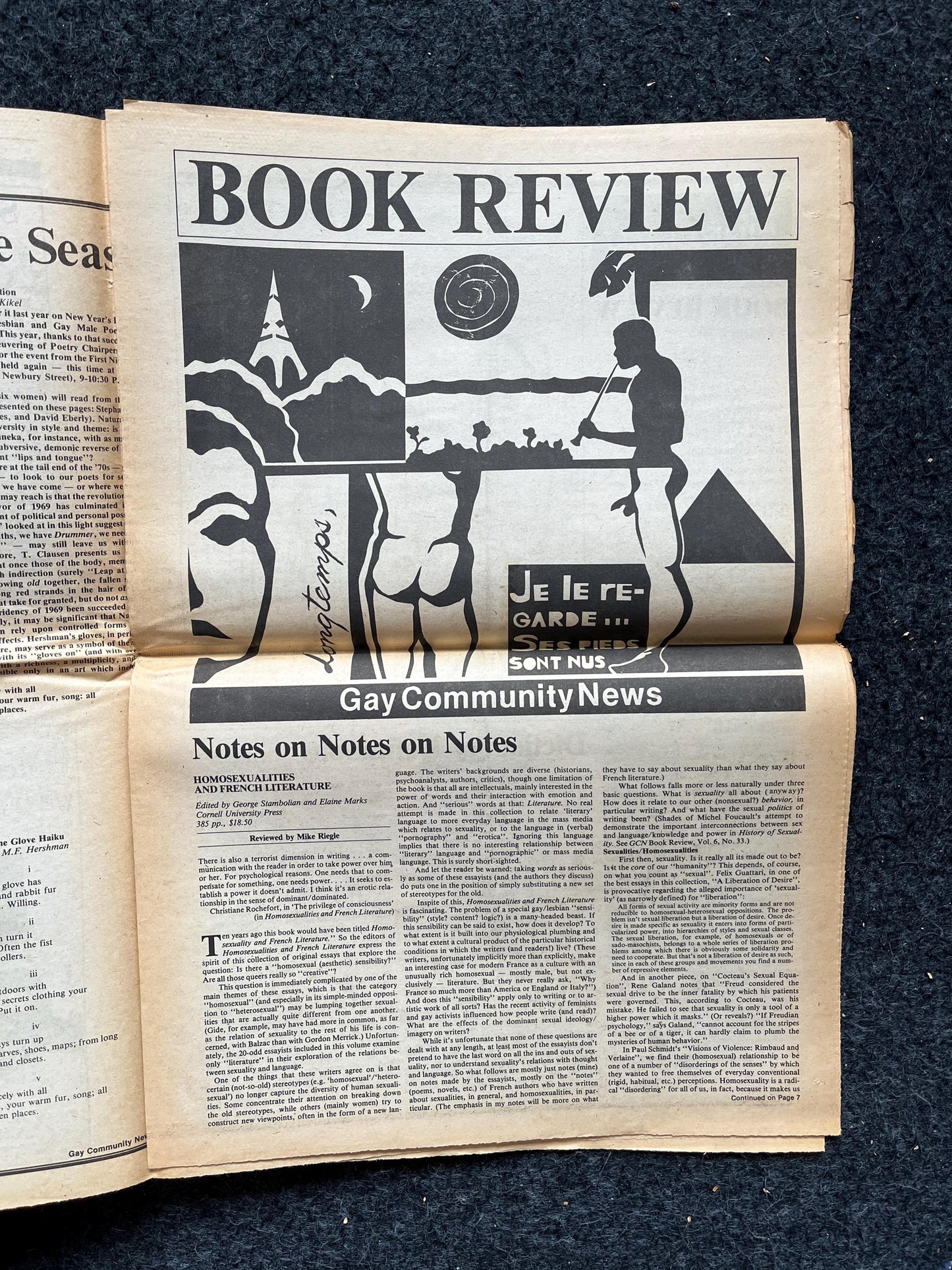 1980s LGBT Gay Poetry Newspaper, LGBTQIA Memorabilia, Queer Gifts Artworks, Lesbian gift, Underground Newspaper, Gay Books Magazines,