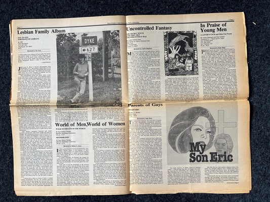1980s LGBT Gay Poetry Newspaper, LGBTQIA Memorabilia, Queer Gifts Artworks, Lesbian gift, Underground Newspaper, Gay Books Magazines,