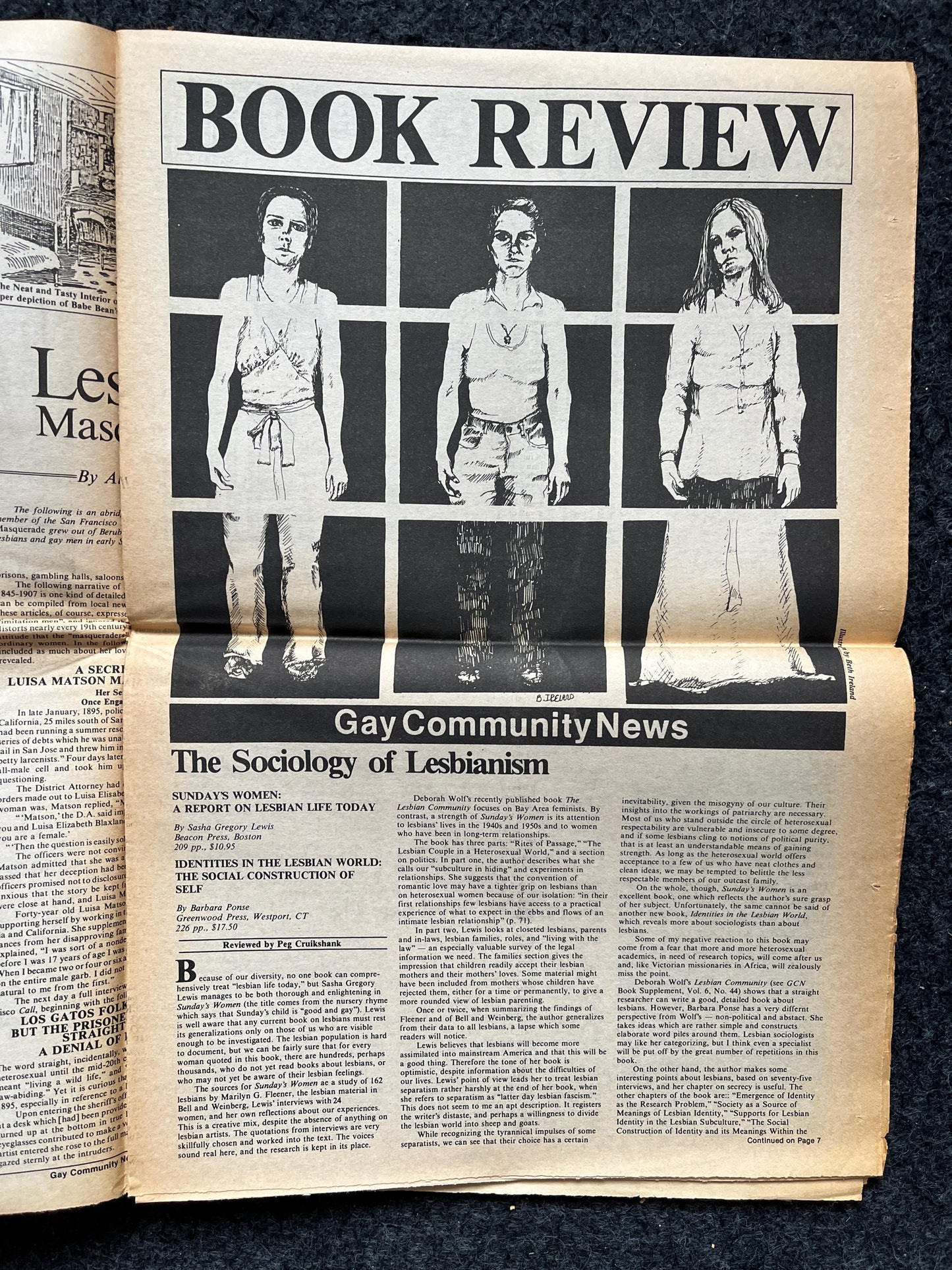 1980s Milton Matson Newspaper, LGBTQIA Memorabilia, Queer Gifts Artworks, Lesbian gift, Trans Rights, Gay Books Magazines,