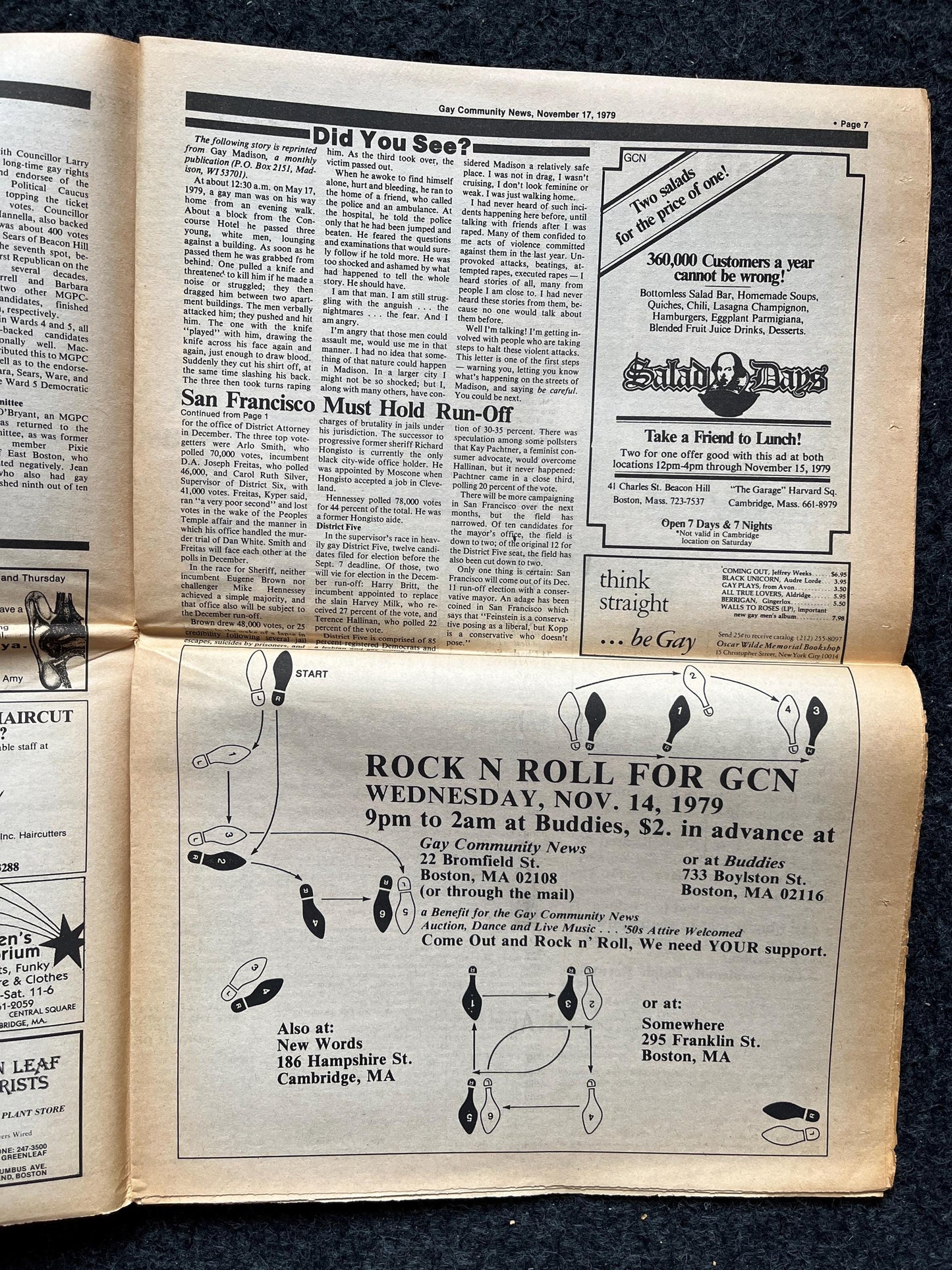 1980s Milton Matson Newspaper, LGBTQIA Memorabilia, Queer Gifts Artworks, Lesbian gift, Trans Rights, Gay Books Magazines,
