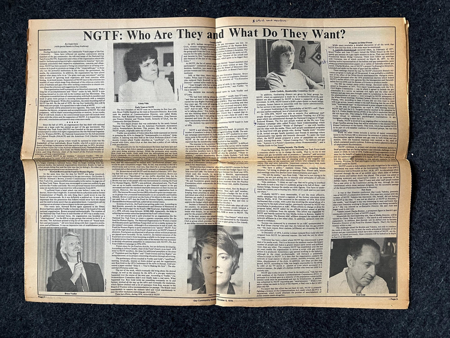 1980s NGTF Introduction, Vintage Newspaper, LGBTQIA Memorabilia, Queer Gifts Artworks, Lesbian gift, Trans Rights, Gay Books Magazines,